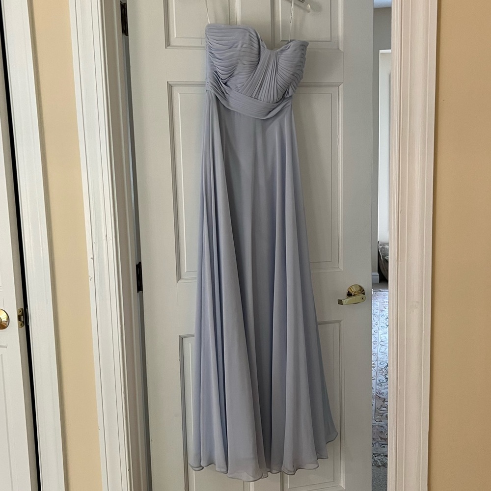 Watters and watters baby blue bridesmaid dress in size 4 - Bella Bridesmaids